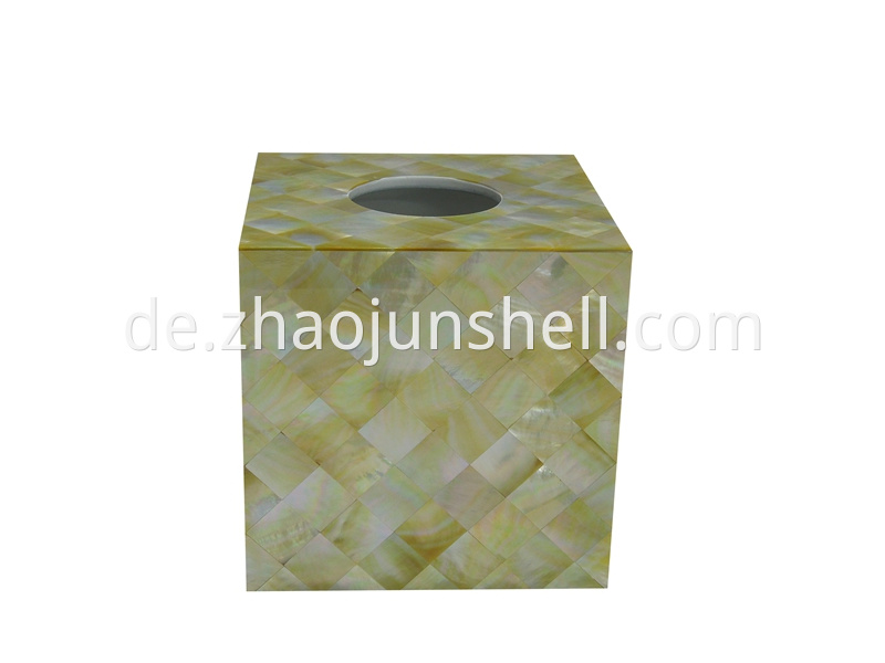 golden mother of pearl tissue box